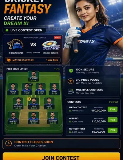ComeDream111 (come dream 111 app) fantasy cricket & matchday visual 3